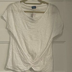 White T-shirt with knot front detail NEELY NWT